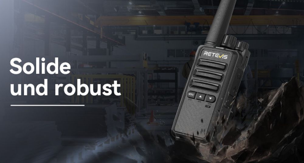 Retevis RT668B Funkgeräte für Erwachsene, Wiederaufladbare Walkie Talkie mit Kopfhörern, mit 10-Wege-Ladegerät, Notfallalarm, für Schule, Restaurant