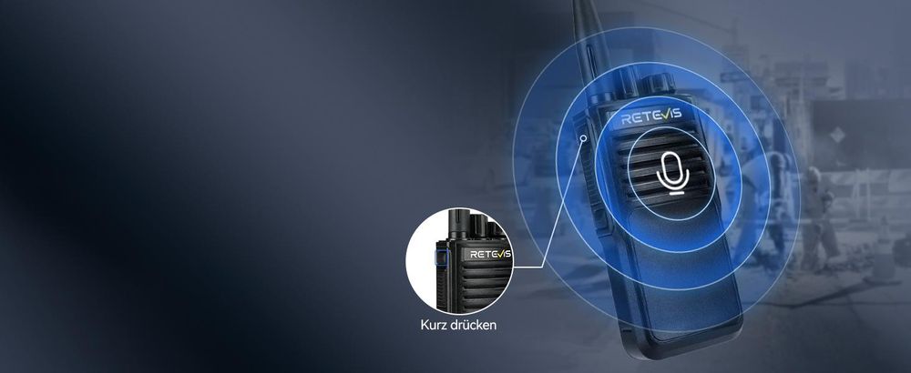 Retevis P62 Walkie Talkie Wasserdicht IP68, Langstrecken Funkgerät mit Lautsprechermikrofon, Dual Band Mann-Down-Alarm, 2500mAh Profi Funkgeräte Set