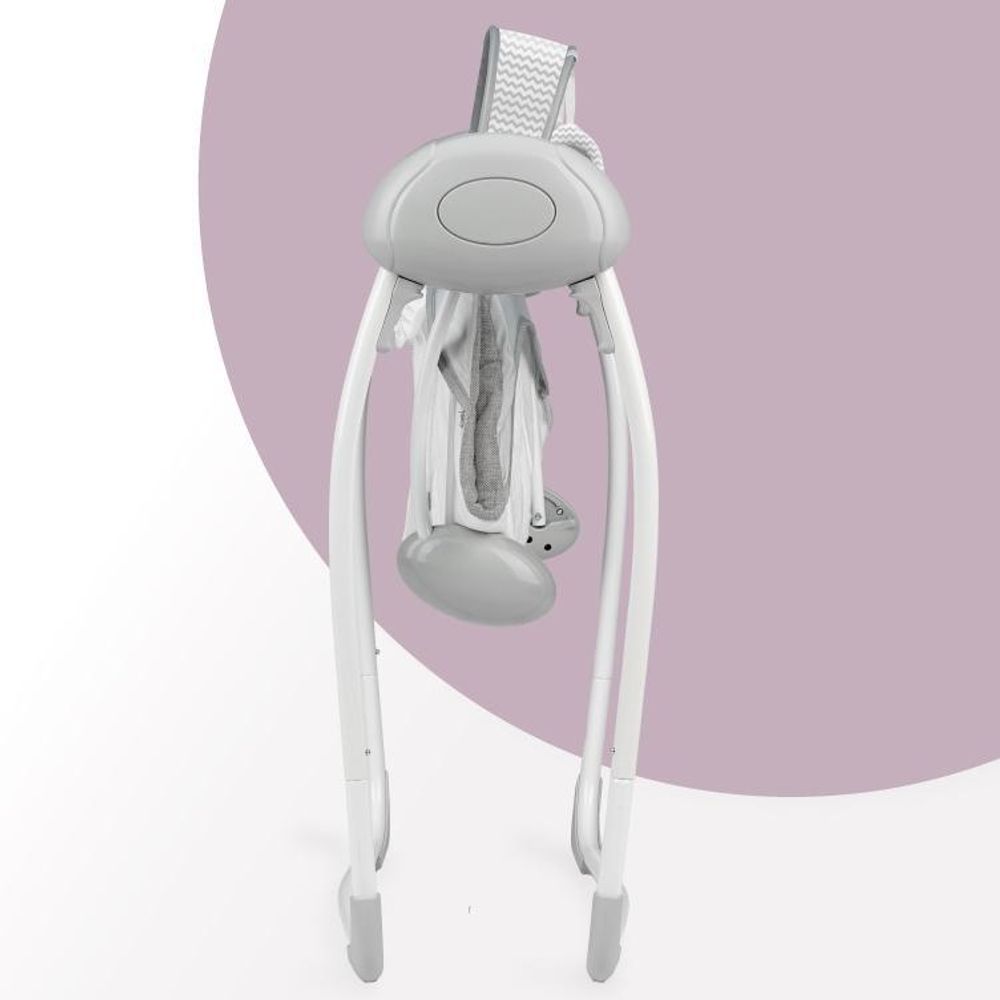 MoMi LISS Babywippe - Musik mit 8 Melodie, Vibration, Spielzeug-Stirnband - Grau