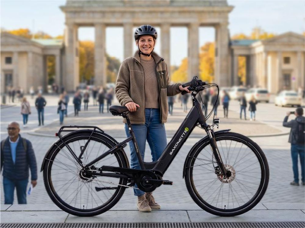 SAXONETTE Premium Plus 3.0 Wave 28" E-Bike, Pedelec mit Mittelmotor, 8-Gang Nexus Nabenschaltung, 36V 14,5Ah Akku, RH 50 (silber matt)