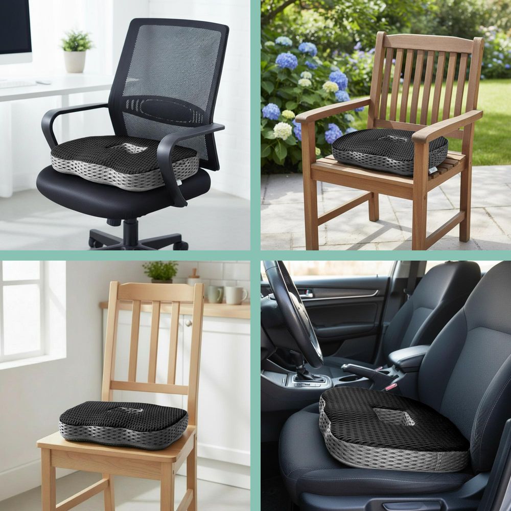 Sedací polštář s otvorem z paměťové pěny, design od Medi Sleep