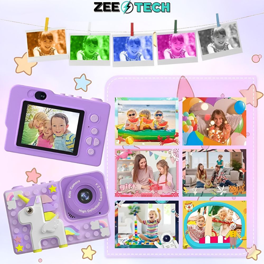 Digitale Kinderkamera 40Mp Selfie-Kamera Spiele + 32Gb Karte