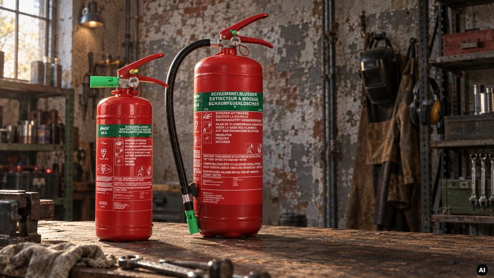 Alecto BS-6 Schaumfeuerlöscher 6 kg EN3 21A 183B inkl. Wandhalterung