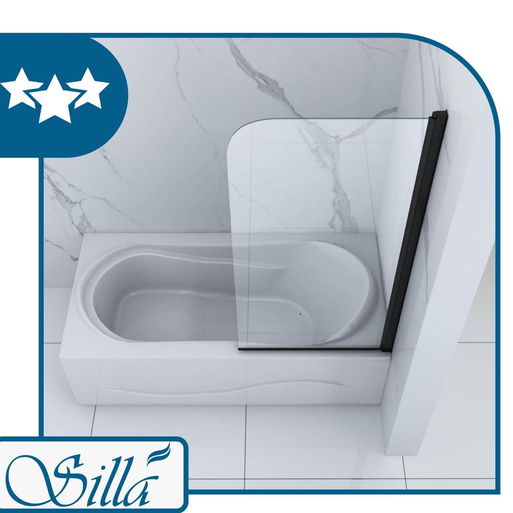 Silla, duschwand badewanne 70x140, duschwand aus glas, badewannenaufsatz, faltwand