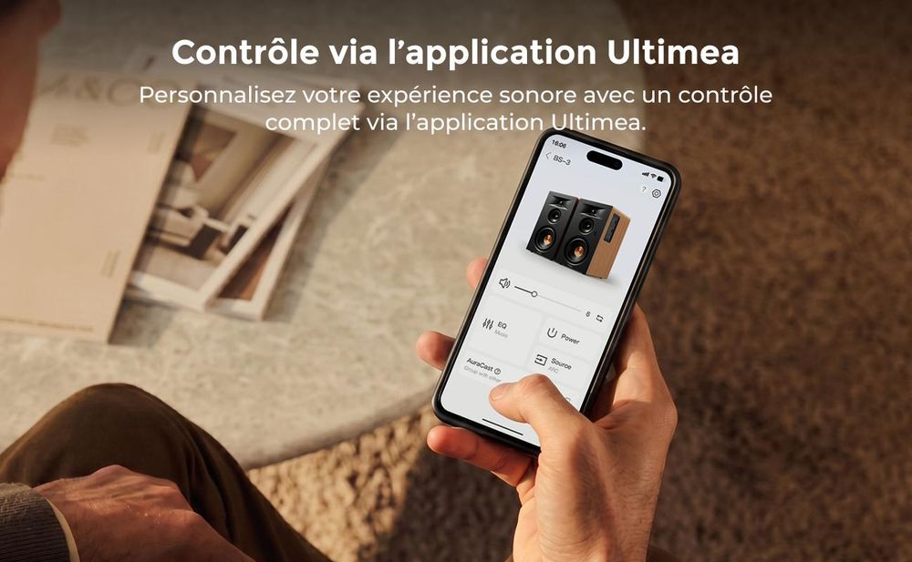 Ultimea Signature BS-30, enceinte acoustique 3 voies, type bibliothèque, avec connectivité HDMI