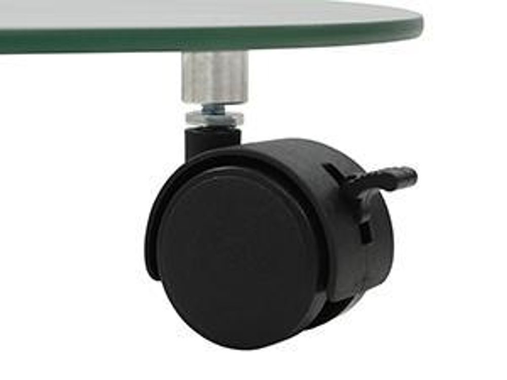 vidaXL Pflanzenständer mit Rollen 2 Stück Hartglas 28 cm Rund