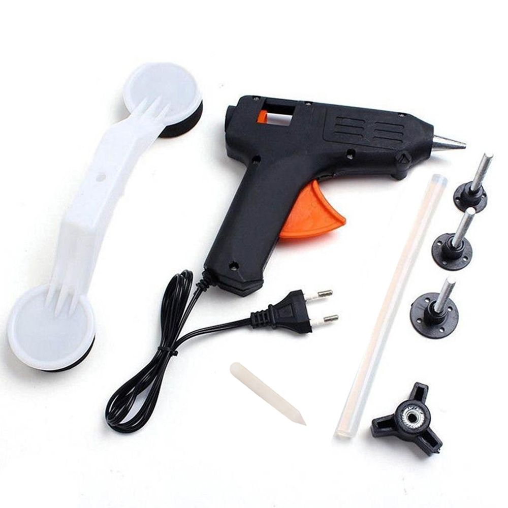 Ausbeulwerkzeug Dellenlifter Dellen Reparatur Set 7x Gleithammer-Dellenabzieher Repair Dellen Reparatur Ausbeulwerkzeug Fahrzeug Hagel Schaden Ausbeulwerkzeug Dent Puller Retoo