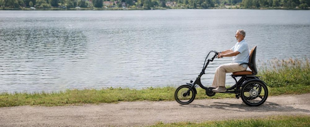 SachsenRAD E-Dreirad T6 Comfort mit tiefem Einstieg, Elektro Dreirad Faltbar, mit Differenzial, BIinker und Bremslicht, mit 7-Gang-Kettenschaltung