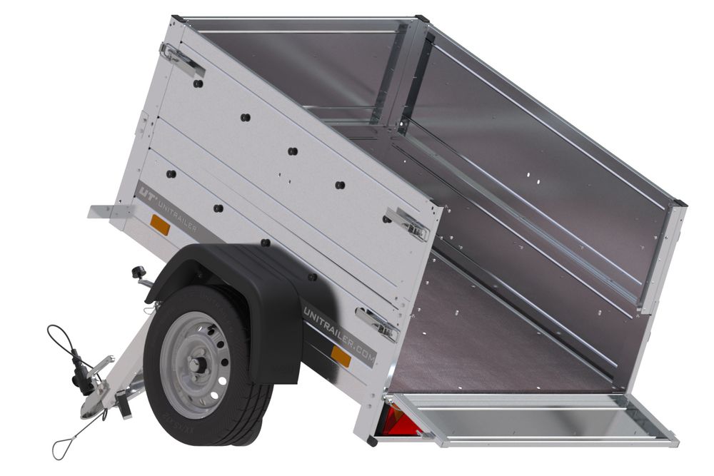 Neu Anhänger GARDEN TRAILER 150 KIPP mit zusätzlichen Bordwänden, Stützrad und Flachplane