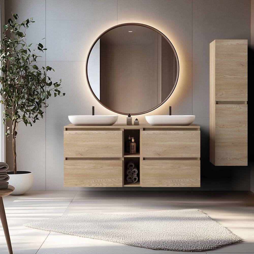 RODAN, Badezimmerschränke, Badmöbel, Badezimmer Hochschrank, Hoch Schrank Bad