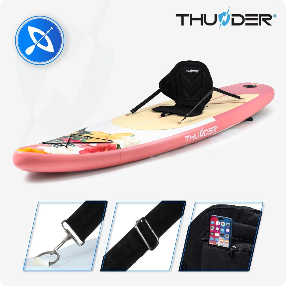 Thunder Viosa 320 Stand Up Paddle Board 320 x 75 x 15 cm Rosa Gelb 150 kg