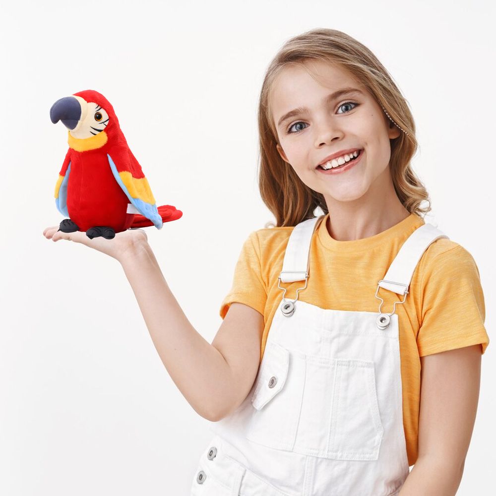 Sprechender Plüschtier Papagei Plüsch-Spielzeug Tanzender Papagei Singender Kaktus Papagei Plüsch-Puppe Plüsch-Puppe Wiederaufladbar für Babys Retoo