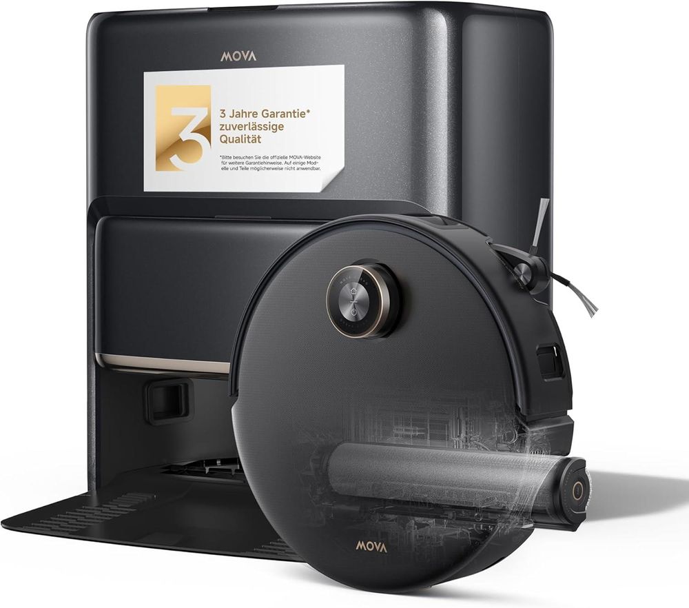 MOVA Z60 Ultra Roller Complete Saugroboter 28.000 Pa, HydroForce™ Hochdruck-Wischen, AutoShield™ Teppichschutz, StepMaster™ 2.0, FlexScope™ Navigation