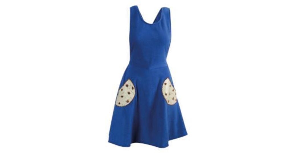 Keks Krümel für Erwachsene Buntes Monster Kleid für Erwachsene - Lustige Kleider mit Haarreif in blau knielang (L)