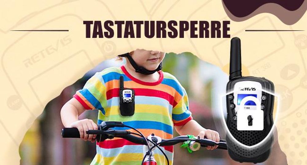 Retevis RT388 Walkie Talkie Kinder, Spielzeug ab 4-12 Jahre, Funkgerät mit Taschenlampe VOX DCS/CTCSS, Geschenke Kinder für Camping Spielen