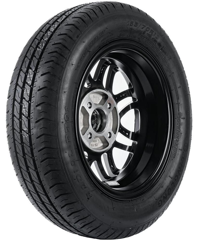 UNITRAILER Anhängerrad 155/70 R13 mit Alufelge für leichte PKW-Anhänger