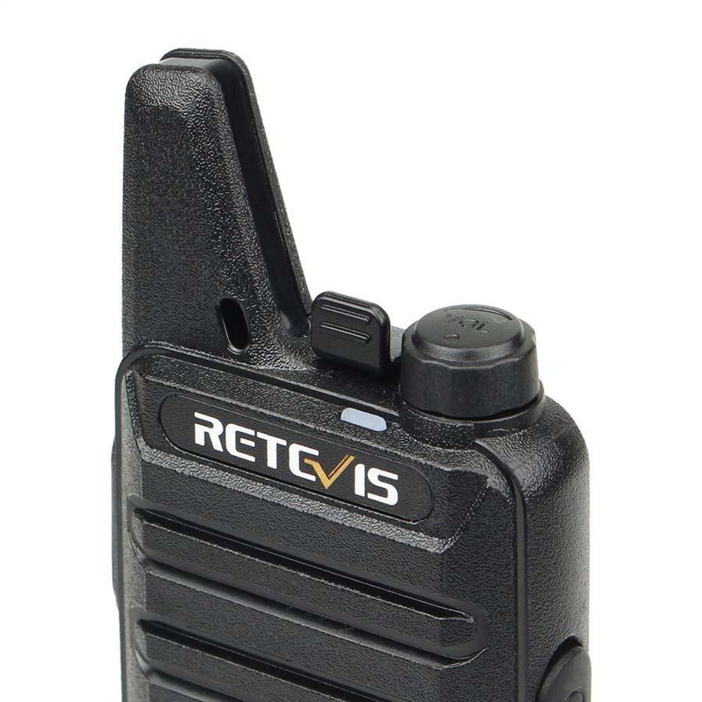 Retevis RT622 Walkie Talkie, Tragbare Funkgeräte mit Ohrhörer, PMR446, Wiederaufladbares, VOX Squelch, Notfall Alarm, für Familienausflüge, Camping