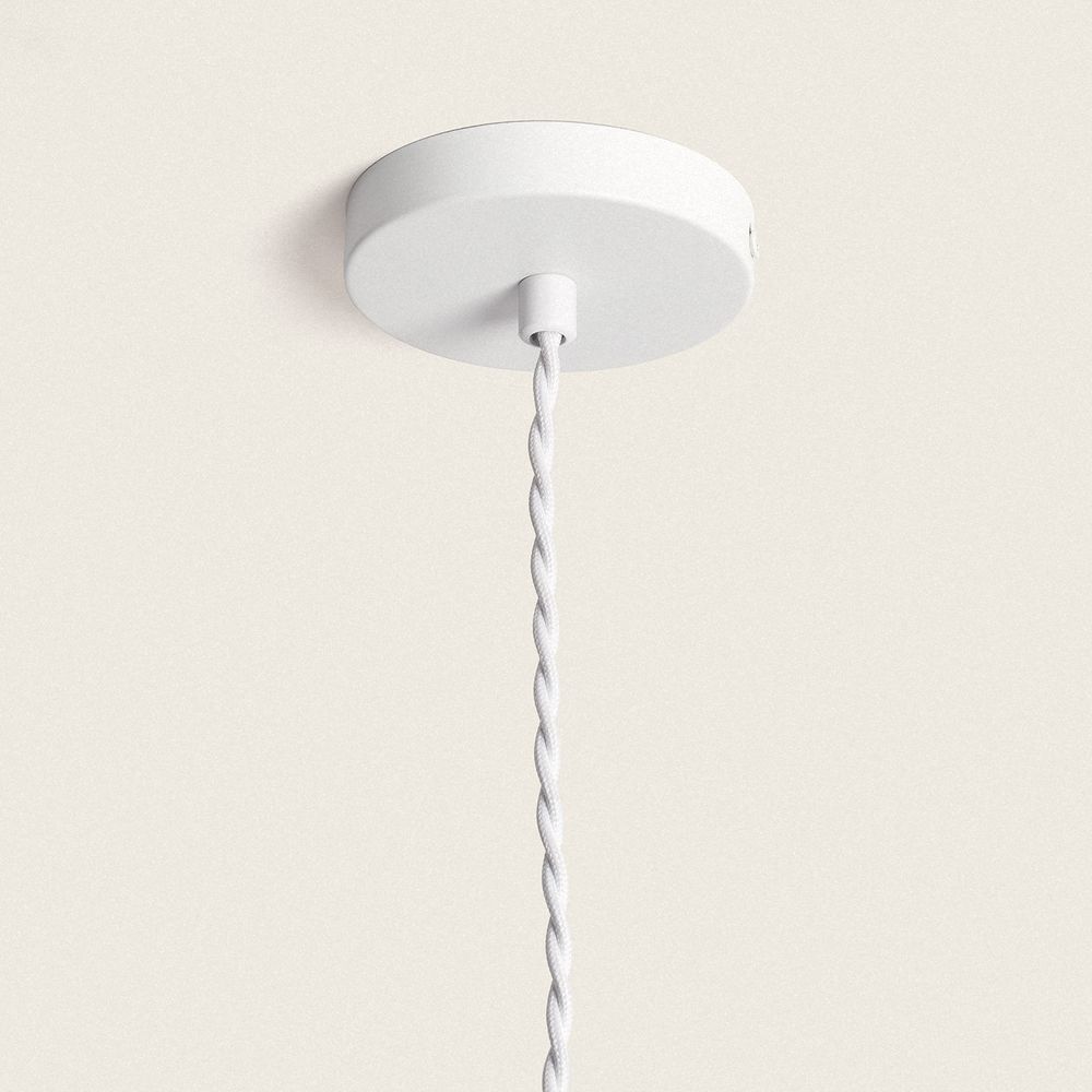 Pendelleuchte Seil Giay aus Naturseil in Blumenform, Braun, Höhe 20 cm, Ø 50 cm