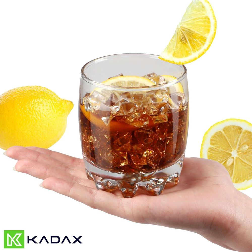KADAX Wassergläser, Set de 6, Trinkgläser, Saftgläser aus Glas, robuste Gläser für Wasser, Saft, Garten, Party, Drink, Bier, Universalgläser, Cocktailgläser, Getränkegläser (Nadia, 300ml)