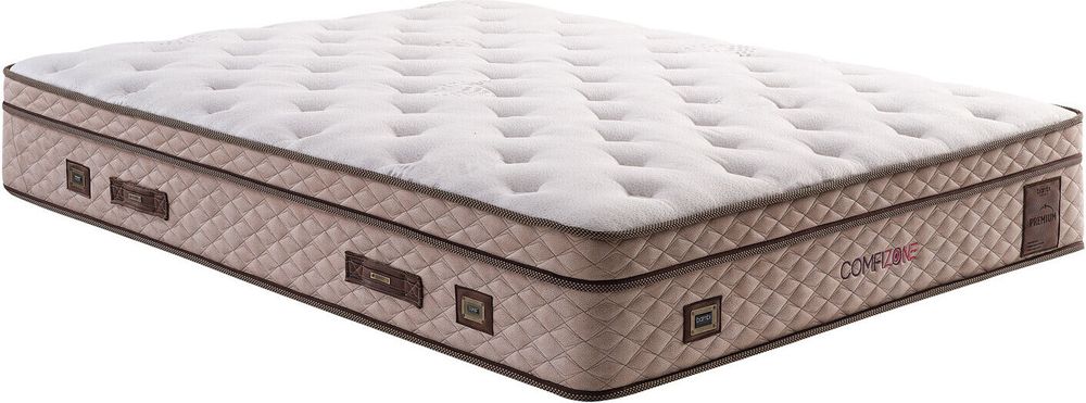 Pointhome Bambi Boxspringbett Set 180x200 H2/H5, Comfizone, Matratze mit einstellbarem Härtegrad, 1xMatratze mit Topper, 2xBettkasten, 1xBettkopfteil