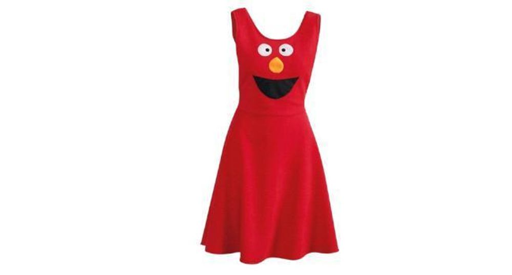 Keks Krümel für Erwachsene Buntes Monster Kleid für Erwachsene - Lustige Kleider mit Haarreif in blau knielang (L)