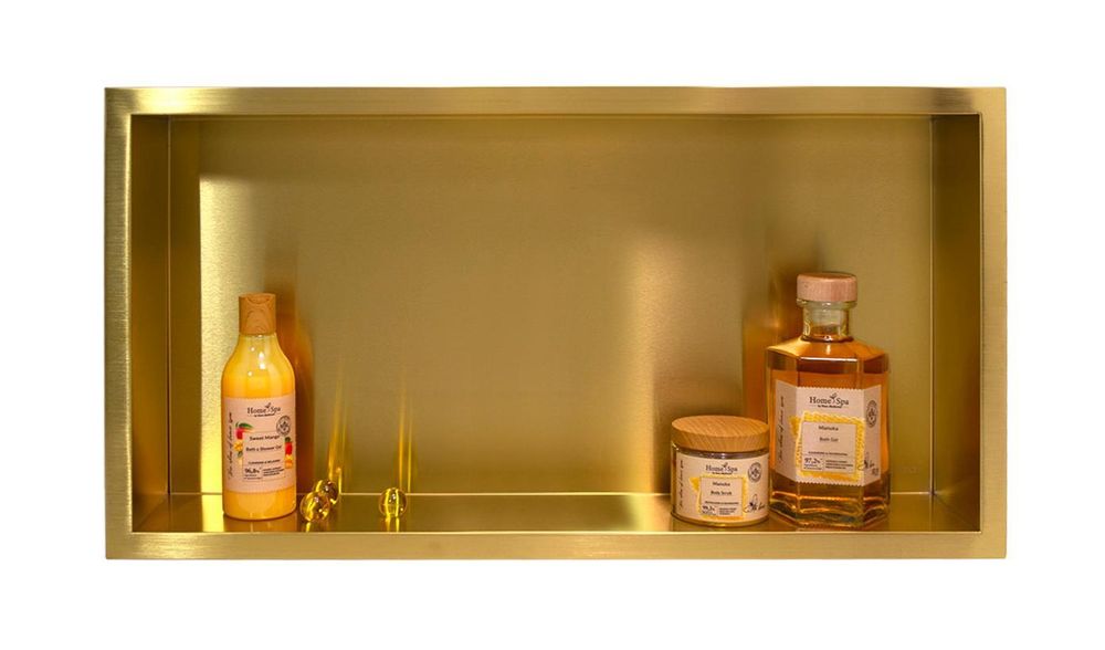 Edelstahl Nischenregal zur Wandmontage - moderne Einbau Nische für Dusche und Badezimmer