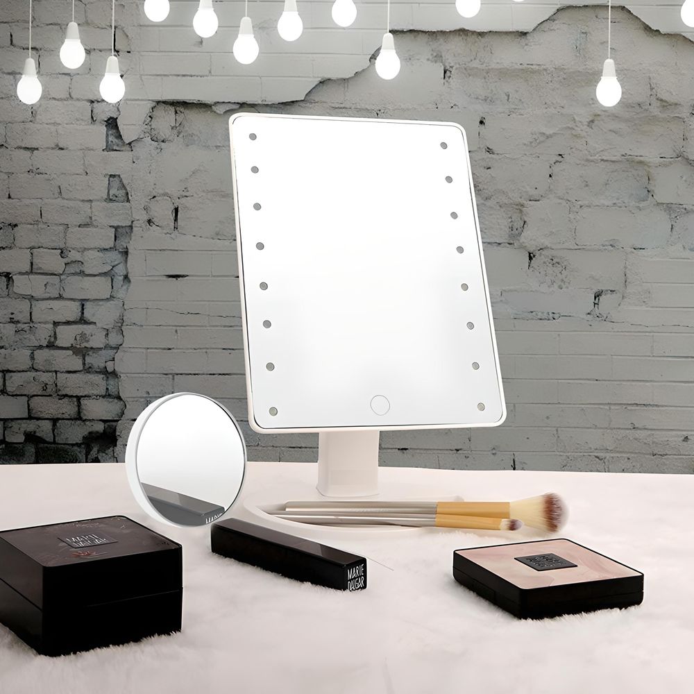 Kosmetikspiegel Schminkspiegel mit LED Licht Tischspiegel Beleuchtet Make-Up Kosmetik Spiegel mit Beleuchtung Schminkspiegel Hollywood Retoo