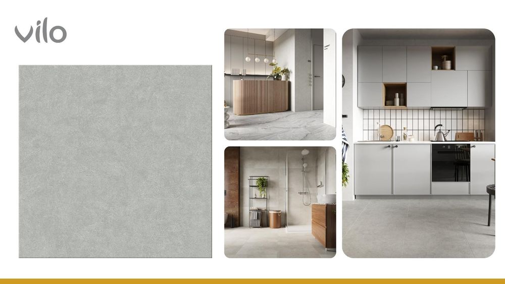 VILO SPC Vinylboden - 100% Wasserfest - Klick-System - Für Fußbodenheizung - 60x60cm - 4 Stück (1,44m²) - Calacatta snow