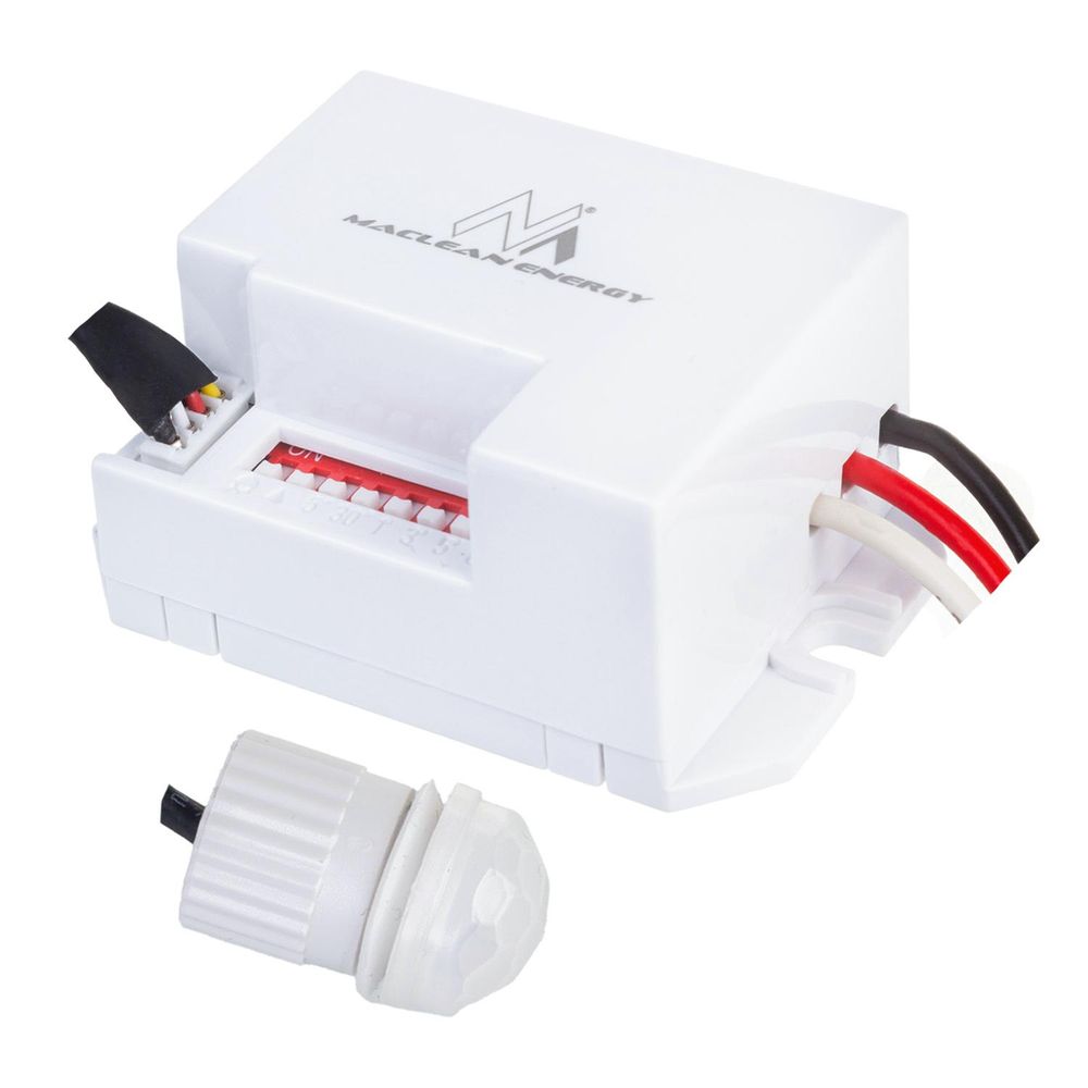Maclean PIR-Bewegungsmelder, mit externem Sensor, 12-24V DC, 360°, MCE32 V