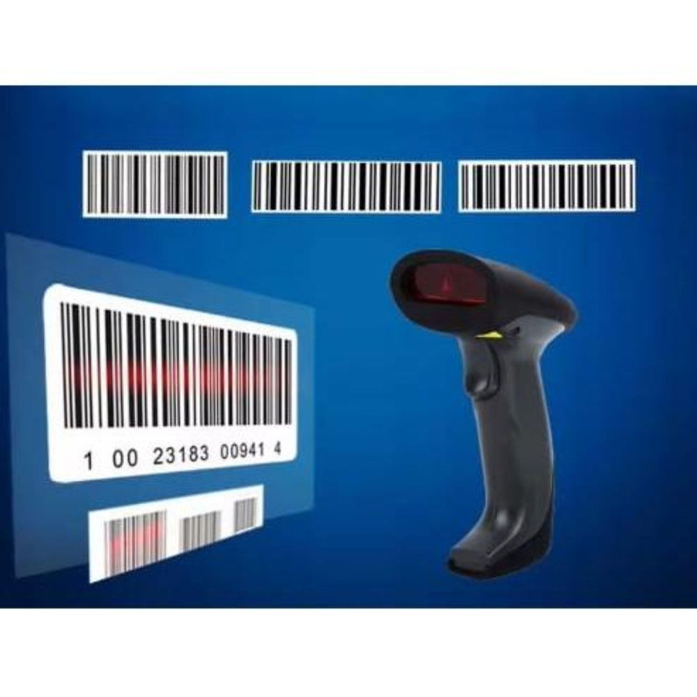 Lettore di codici a barre EAN 1D wireless - USB - con docking station - classe industriale - portata fino a 500 m