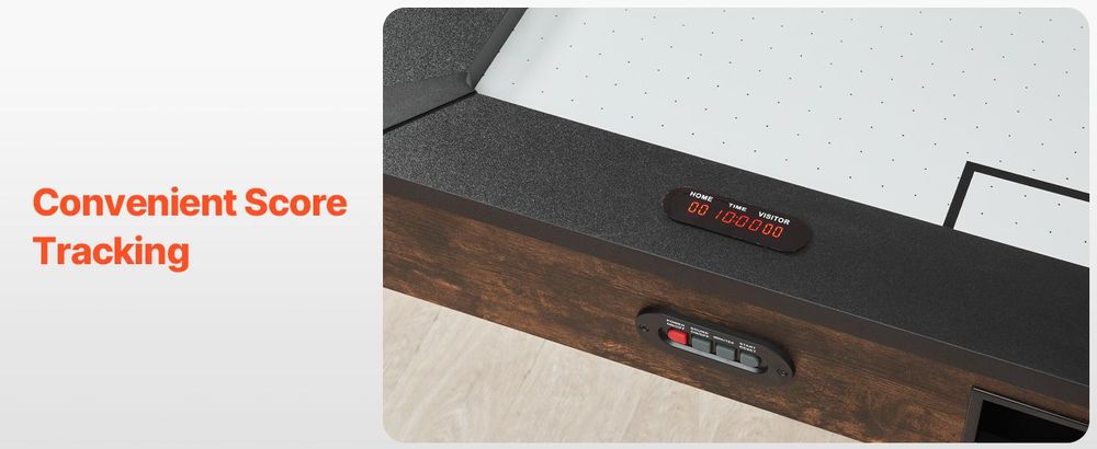 VEVOR 84" Air Hockey Tisch, Indoor Arcade Tisch Spielset mit 2 Schlägern, 2 Pucks, elektronischem Punktesystem, X-förmigen Beinen & Hochleistungsgebläse, luftbetriebenem Hockeyspieltisch für Familien-Spielzimmer Büro, 214 cm