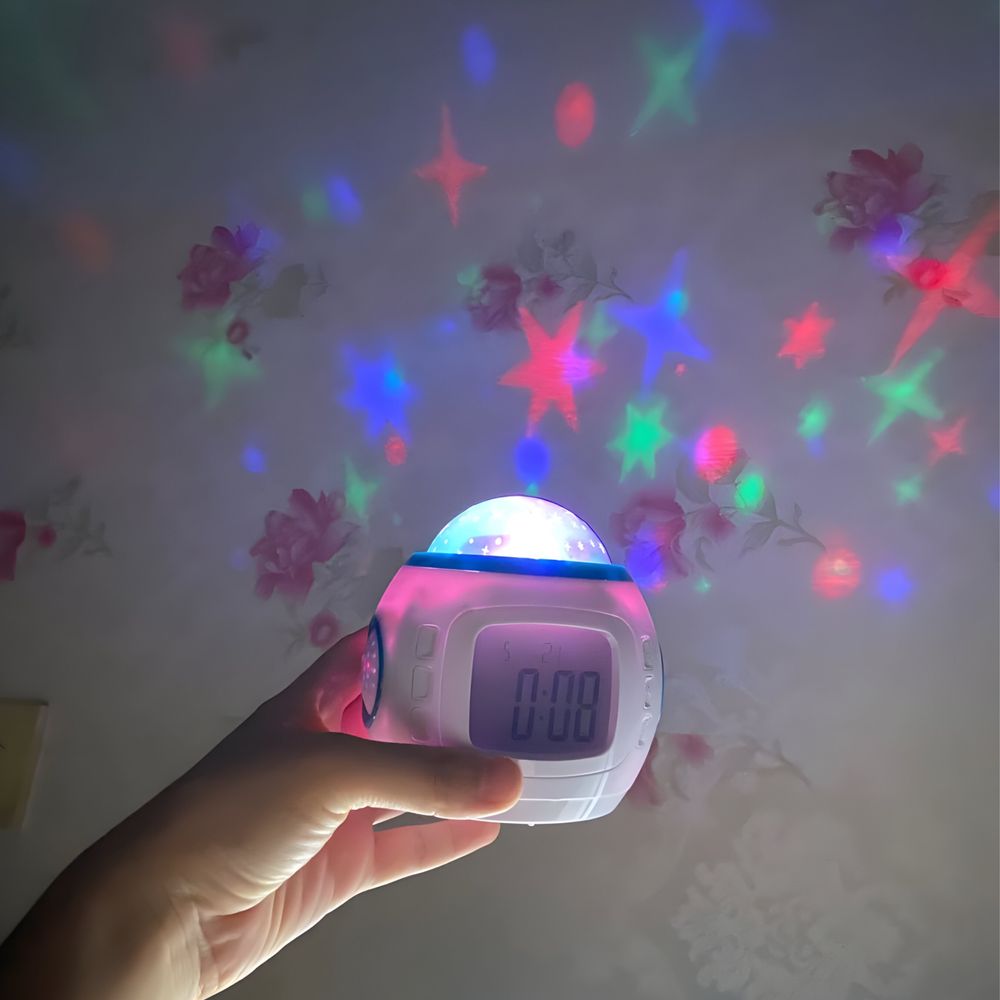 Wecker LED Sternenhimmel Projektor Nachtlicht Sternennachtlicht Projektionslampe Sternenprojektor für Schlafzimmer Party Kinderzimmer USB Retoo