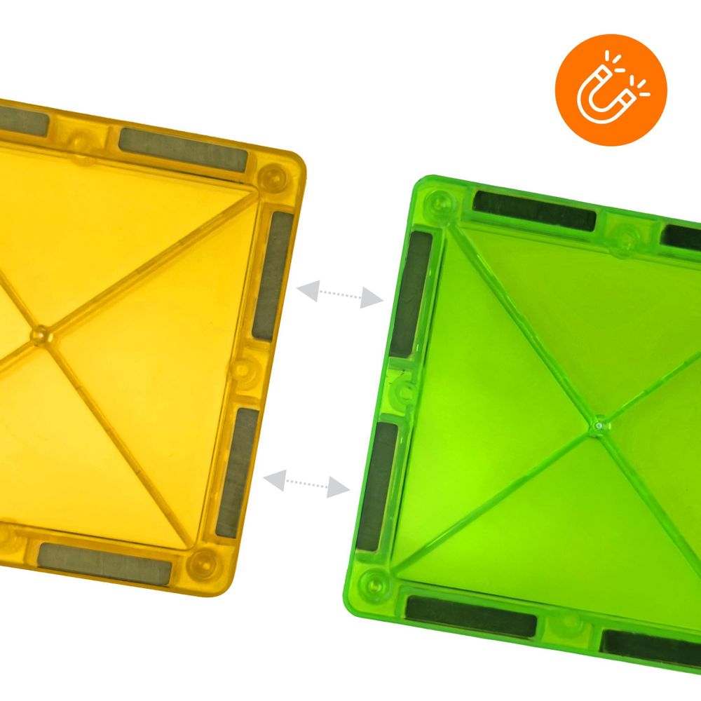 Magnetbausteine 45 Teile Set, 3D Magnetische Bauklötze für Kinder ab 3 Jahren, Konstruktionsspielzeug Pädagogisch MINT, EVI TOYS Magnetic 45 CE