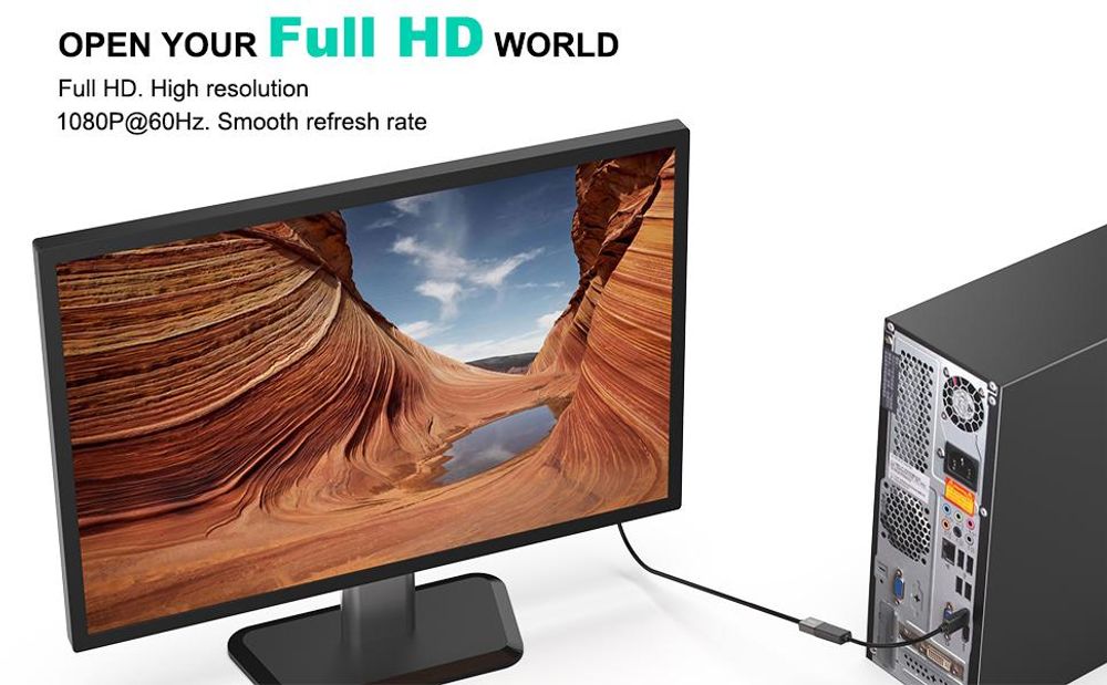 BENFEI Kabeladapter DisplayPort auf HDMI Adapter 4K 30Hz Konverter