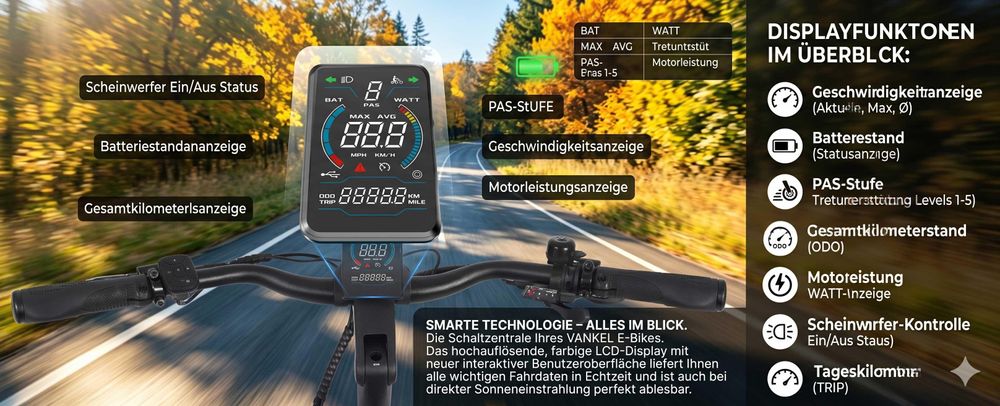 Gunai E-Bike Elektrofahrrad 29 Zoll Citybike Pedelec Damen Herren, 720Wh Akku, 120 km, 250W, 25 km/h, 80 Nm, Shimano 7-Gang, Hydraulikbremsen LCD
