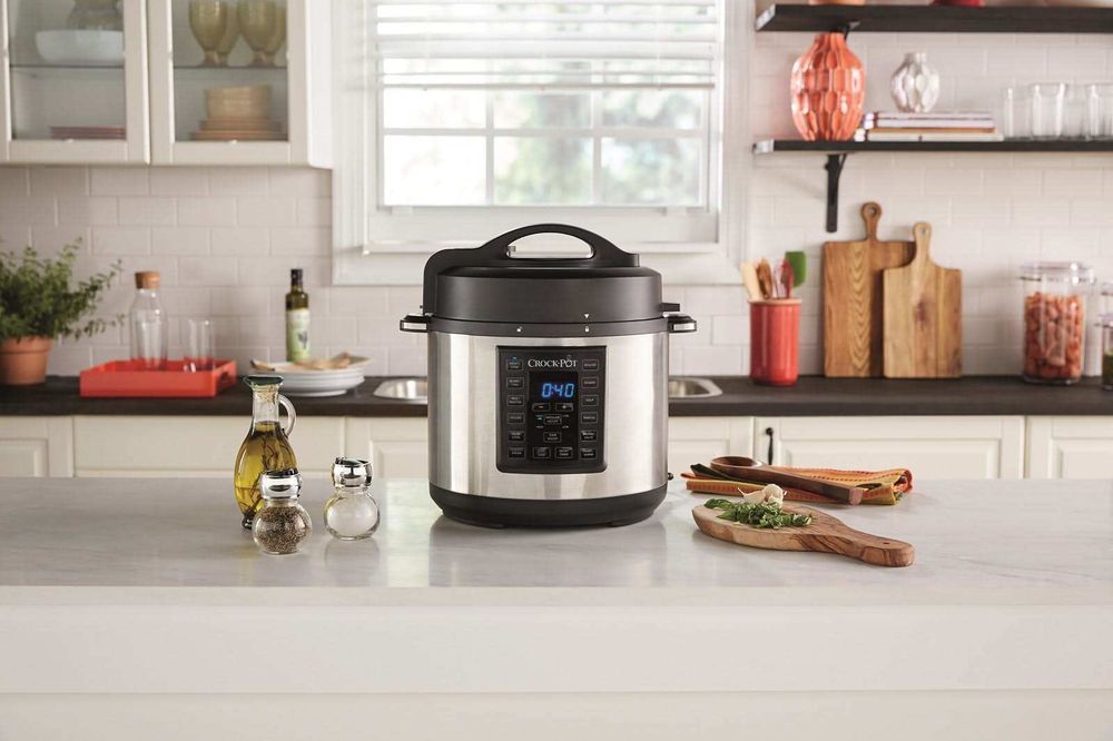 Crock-Pot Express, 5,6 l, 1000 W, Schwarz, Edelstahl, Edelstahl, 6 Person(en), Tasten