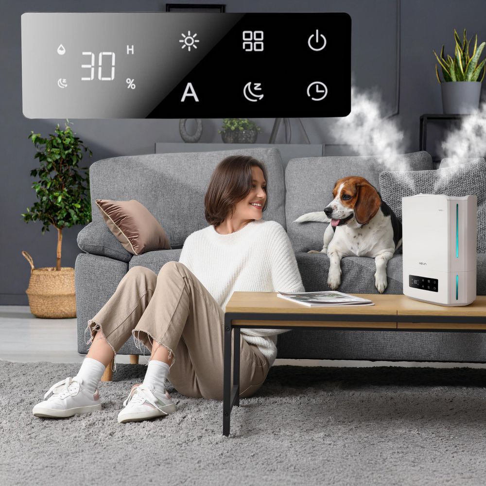HEVA MILO Nawilżacz powietrza ultradźwiękowy 360° Aromaterapia Timer Biały