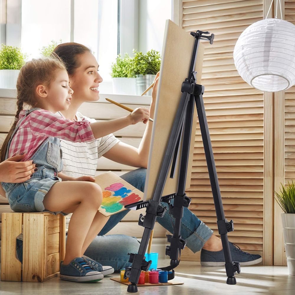 Aluminium Staffelei 158 cm Tischstaffelei PRO Feldstaffelei Leinwand Ständer Whiteboard Malerei Malen Leinwände Atelierstaffelei XL Malstaffelei Retoo