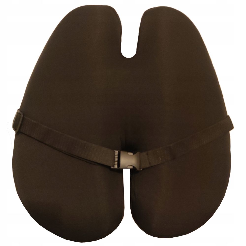 Lendenkissen aus Memory-Schaum für Bürostuhl & Autositz - Lordosenstütze Kissen Orthopädisches Rückenstütze - SCHWARZ Ergonomisches Rückenkissen 40x43