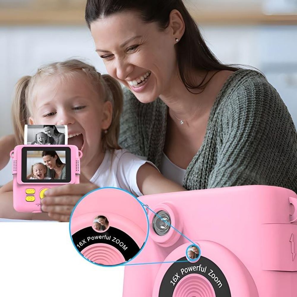 Digitale Sofortkamera Für Kinder Mit Drucker - 32Gb Karte - 14 Filme