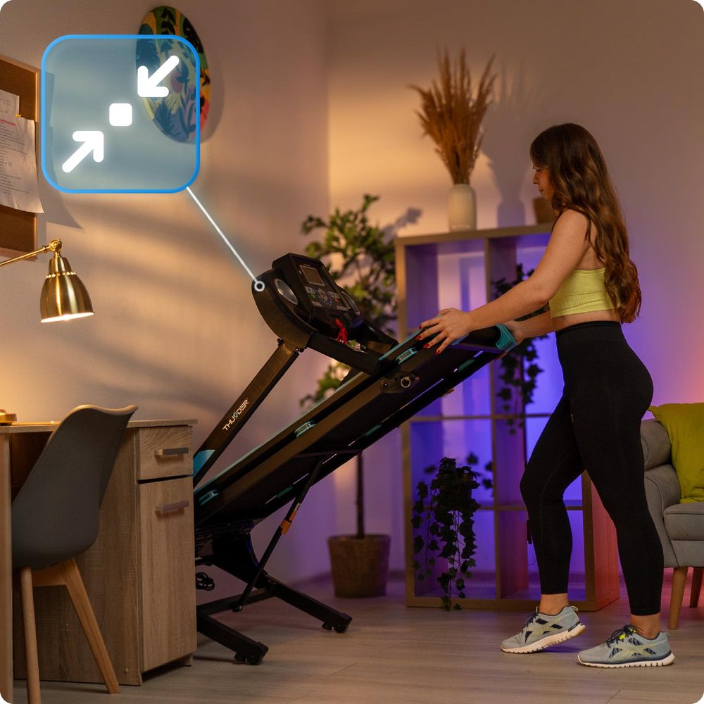 Laufband Thunder ICON BLUE 115x42cm 17km/h FitShow klappbar Bluetooth