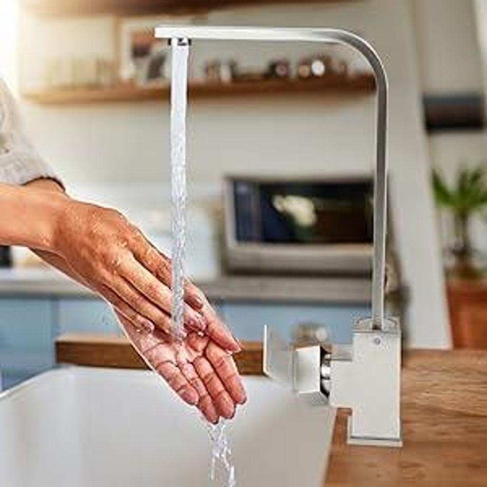 ZMH Wasserhahn Küche Küchenarmatur Hochdruck - Armatur Edelstahl Mischbatterie 360°Schwenkbar Spültischarmatur Küchenwasserhahn einhebelmischer spülarmaturen - Gebürsteter Nickel