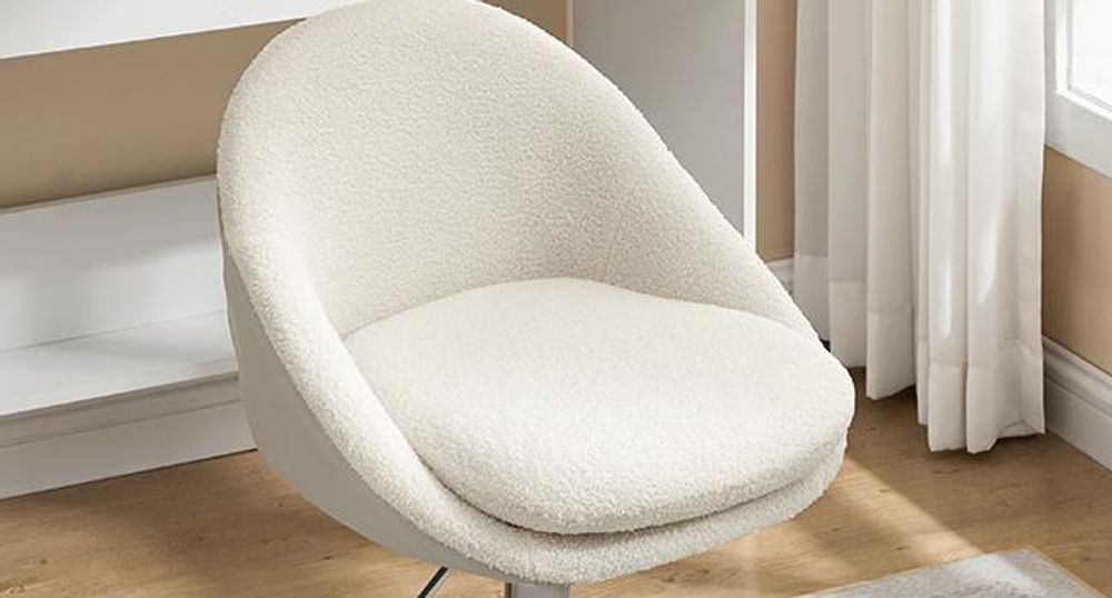 VASAGLE Stuhl verstellbar, Schminkstuhl, Bürostuhl, drehbar, Barhocker mit Rückenlehne und Sockel, Stahl