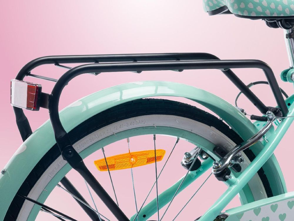 Bicicletta per bambini da 6 anni 20 pollici Bicicletta per bambini Bicicletta per bambine 6 velocità Simano Heart Bike luce menta Sun Baby
