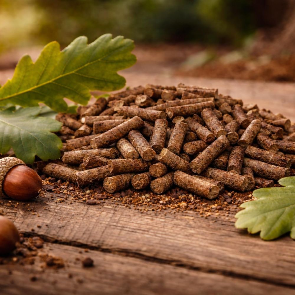 PINI Pellet di legno duro n. 2  BBQ 100% rovere 15 kg Pellet per barbecue, affumicatura e cottura a fumo