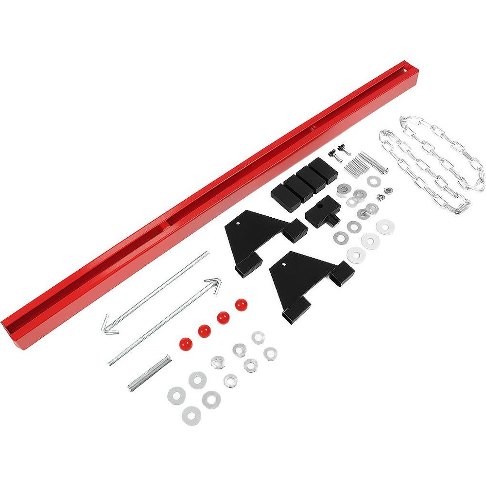 LUXTOM | Motorbrücke, 500kg, 730-1480mm, Kotflügeltraverse, Motorheber, Motorhalter, Motor Traverse, Lackierter Stahl, Rot