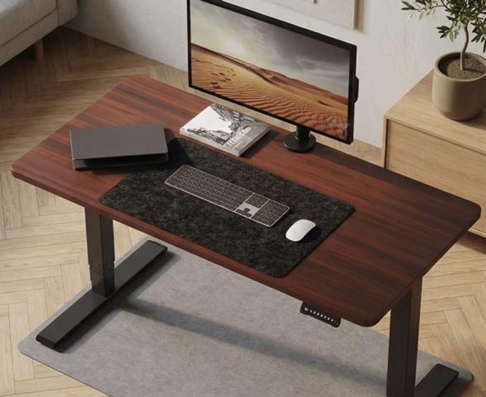 DESKSPACE Tischplatte 2,5 cm Extra-Dick – Mahagoni Schreibtischplatte 140×70 cm, Ideal für höhenverstellbare Schreibtische, robust & langlebig