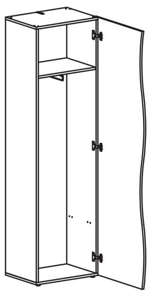 Onda Garderobenschrank – Moderner Garderobenschrank mit Hochglanz-Optik und praktischer Ausstattung