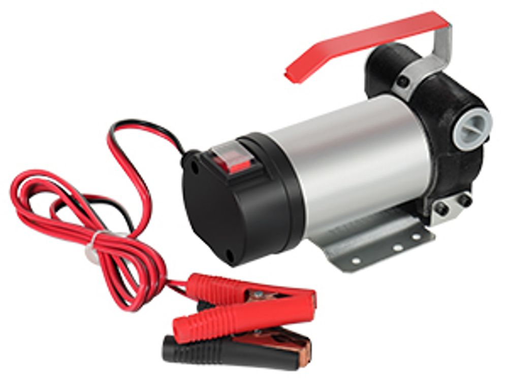 Wiltec  Dieselpumpe 12 V, 150 W, 40 l/min, Heizölpumpe selbstansaugend, Absaugpumpe für Diesel, Biodiesel, Heizöl, tragbare mobile Umfüllpumpe mit Zapfpistole und Schläuchen