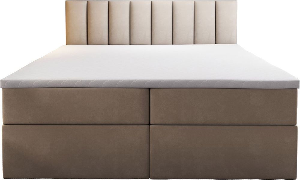 Boxspringbett Palermo Hellbeige